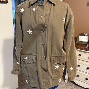Sincerely Jules Olive Star Utility Jacket